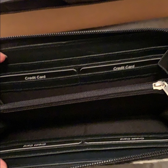 Myra Black, white hairon leather wallet, handmade - Picture 2 of 10